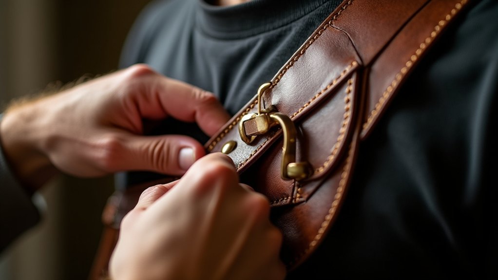 adjust shoulder holster fit