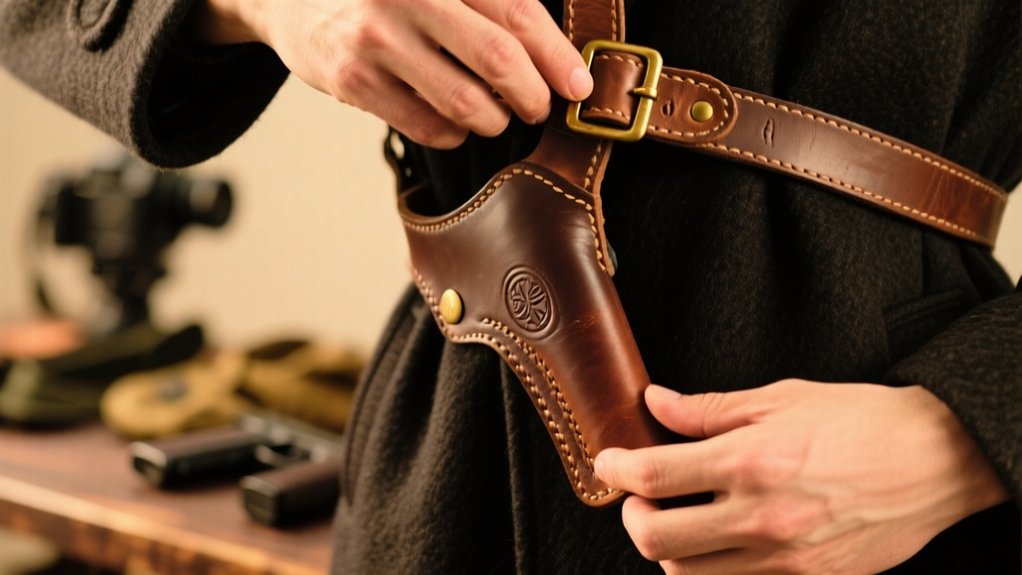 adjusting shoulder holster straps