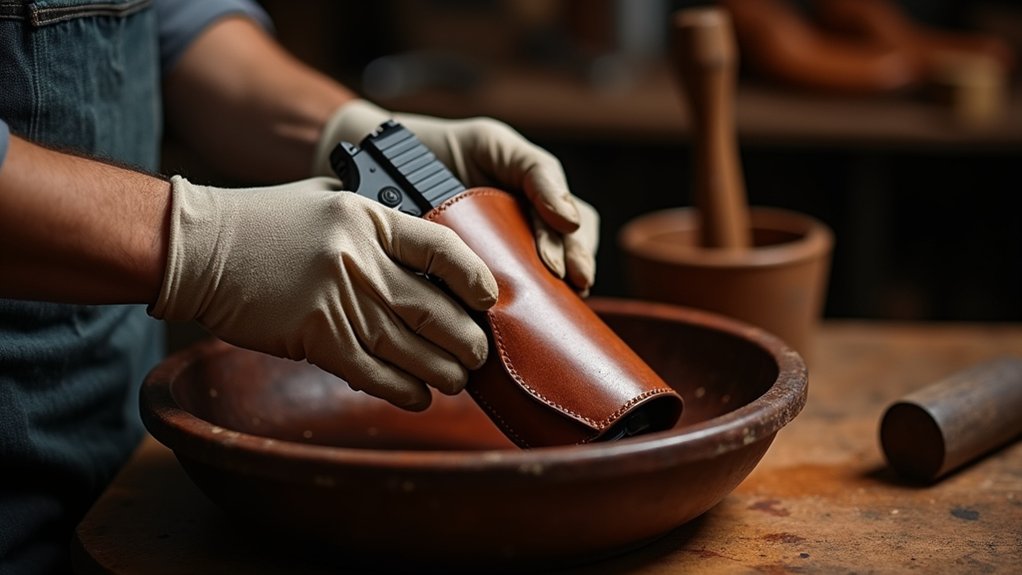 body heat leather shaping