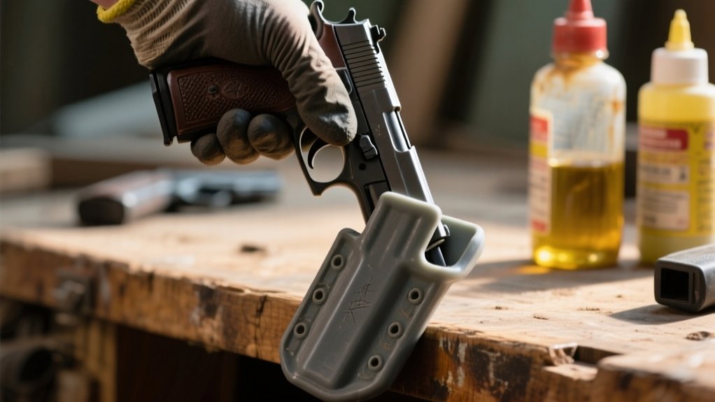 breaking in plastic holsters