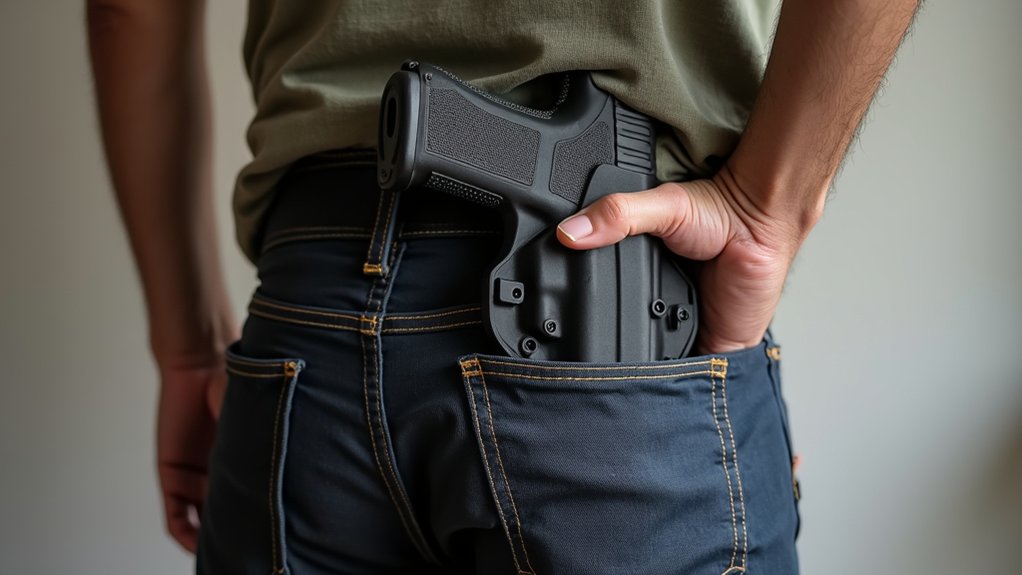 proper paddle holster placement