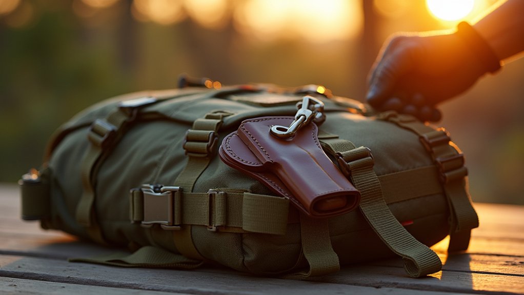 securely attach drop down holster