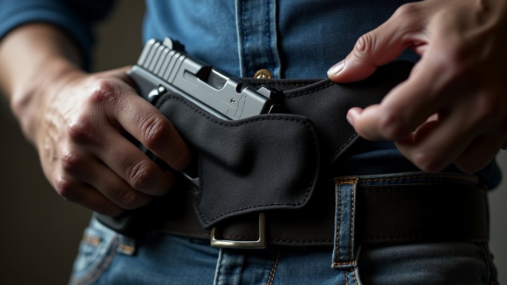 securely insert firearm safely