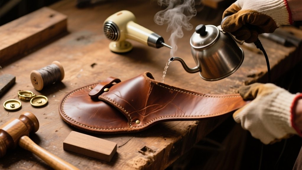 shrink leather holster guide