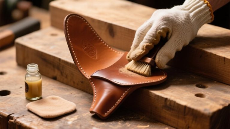 treat leather holster interior