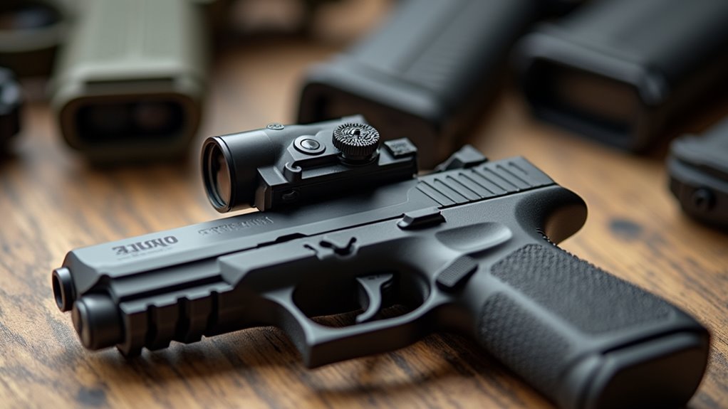 reticle battery mounting visibility