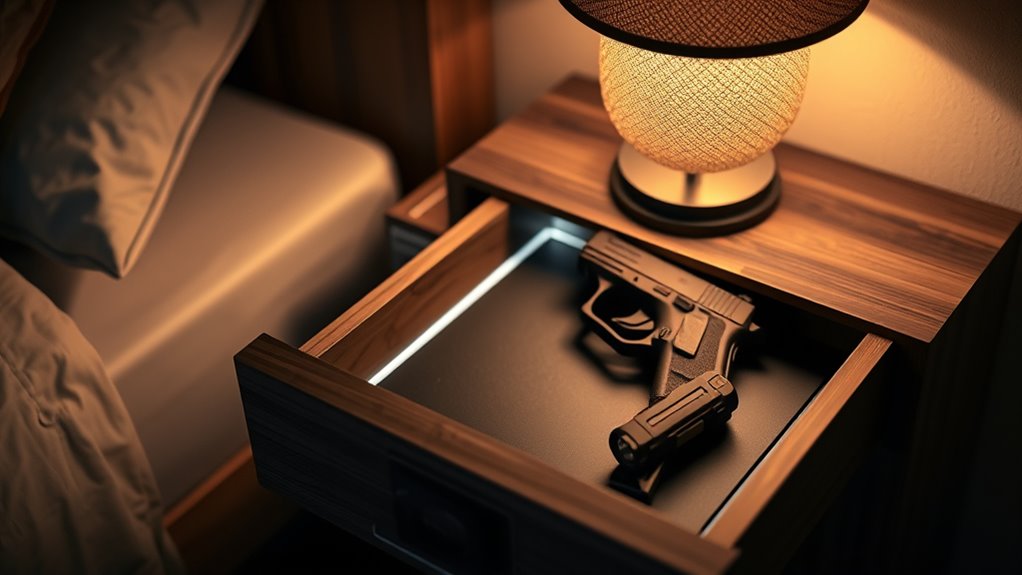 top nightstand gun safes