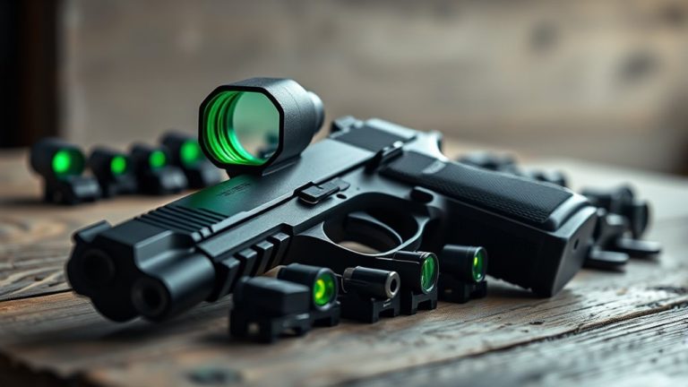 top pistol green dot sights